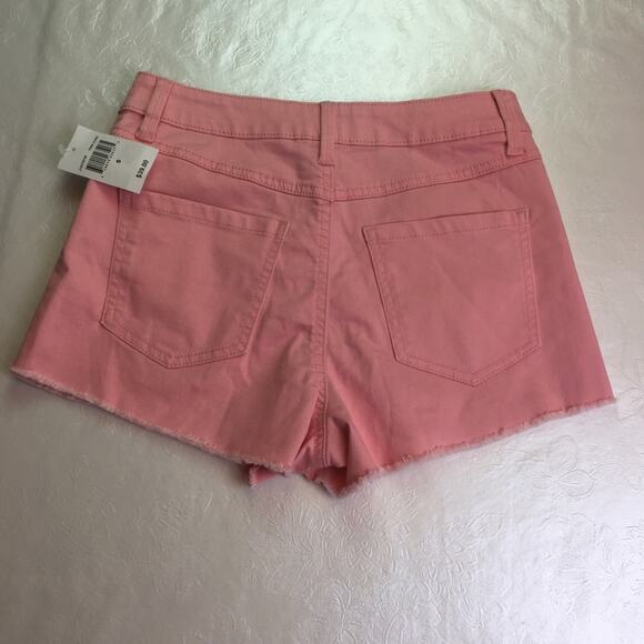 Rewash brand Casey Super High Rise Shorts Pink 5 - Picture 8 of 12